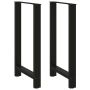 Baro stalo kojos, juodos, 2 vnt., 60x(100-101) cm, plienas