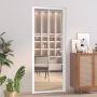 us durys, baltos, 83x201,5cm, ESG stiklas ir aliuminis