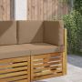 Lauko sofa pagalvėlė 3 pcs Taupe Poliesteris