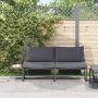 Sodo sofa su pagalve Antracitas 200,5 x 70 x 85,5 cm Plienas