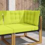 Lauko sofa pagalvėlė 3 pcs Žalia Poliesteris