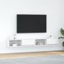 Televizoriaus spintelės, 2vnt., baltos, 100x31x25,5 cm, mediena