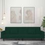 Dvivietė sofa-lova su dvejomis pagalvėmis, žalia, aksomas