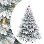 Dirbtinė Kalėdų eglutė su 150 LED Balta 150 cm PE ir PVC