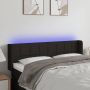 Galvūgalis su LED, juodos spalvos, 147x16x78/88cm, audinys