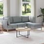 Modulinė sofa su laikymo vieta 4 pcs Šviesiai pilka Audinys