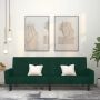 Dvivietė sofa-lova, tamsiai žalios spalvos, aksomas