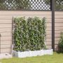 Sodo vazonas 3 pcs Balta 120 x 40 x 125,5 cm Plienas