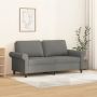 Dvivietė sofa, tamsiai pilkos spalvos, 140cm, audinys
