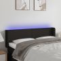 Galvūgalis su LED, juodos spalvos, 147x16x78/88cm, audinys