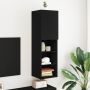 TV spintelių komplektas Juodas ąžuolas 30,5 x 30 x 102 cm