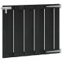 Sodo vartai 100 x 80 cm WPC ir aliuminis Juoda