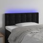 Galvūgalis su LED, juodos spalvos, 80x5x78/88cm, aksomas