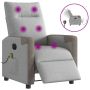 Elektrinis masažinis krėslas, pilkos spalvos, audinys