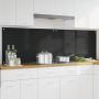 Virtuvės užpakalinė plokštė 2 pcs Juoda 100 x 60 cm