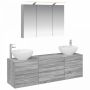 Vonios baldų rinkinys 4 pcs Pilka Sonoma