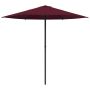 Sodo skėtis 230 x 230 cm Poliesteris Stačiakampio Bordo raudona
