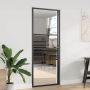 Stiklinės durys Dryžuotas Juoda 76 x 3.5 x 201.5 cm Aliuminis