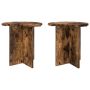 Šoninis stalas su saugykla 2 pcs Dūminio ąžuolo Ø 39 x 38 cm