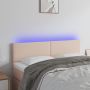 Galvūgalis su LED, kapučino spalvos, 144x5x78/88cm