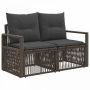 Sodo sofa 2-Vietų skaičius Pilka poliratanas