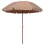Sodo skėtis nuo saulės su plieniniu stulpu, taupe, 240cm