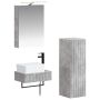 Vonios spintos komplektas 4 pcs Betono pilka 50 x 14,5 x 70 cm