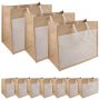 Džiuto rankinės su kišene 10 pcs 42 x 33 x 19 cm