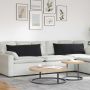 Sofa Pagalvės 2 pcs Juoda 120 x 40 cm Kordūrinis audinys