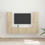 TV spintelių komplektas 6 pcs Sonoma ąžuolas Apdirbta mediena