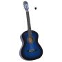 Klasikinė gitara pradedantiesiems, mėlyna, 4/4 39, liepa