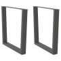 Valgomojo stalo kojos, V formos, 2 vnt., antracito spalvos, 90x(72-73,3) cm, plienas
