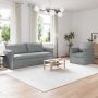 Sofa 2 pcs Šviesiai pilka 196 x 82 x 85 cm audinys
