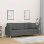 Trivietė sofa su pagalvėlėmis, tamsiai pilka, 180cm, audinys