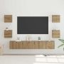 TV spintelių komplektas 7 pcs Amatininkų ąžuolas
