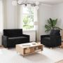 Sofos komplektas 2 pcs Juoda Poliesteris