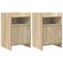 Naktiniai staliukai 2 pcs Sonoma ąžuolas 40 x 36 x 60 cm
