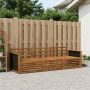 Lauko sofos komplektas 3 pcs Natūrali Kietos akacijos mediena