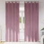 Užtemdymo užuolaidos 2 pcs Tamsiai rožinė 140 x 260 cm Aksomas