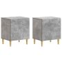 Naktinis staliukas 2 pcs Betono pilka 43 x 34,5 x 50 cm