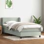 Box Spring Lova su čiužiniu Šviesiai pilka 90x210 cm Velvet