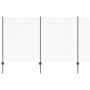 Tvora su stulpais Pilka 1,4 x 25 m Plienas ir PVC