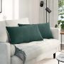 Sofa Pagalvės 2 pcs Tamsiai žalia 80 x 40 cm Kordūrinis audinys
