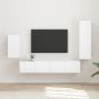 TV spintelių komplektas 4 pcs Aukštai blizganti balta