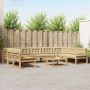 Lauko sofos komplektas su pagalve 10 pcs Balta ir kreminė
