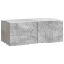 Sieninė TV spintelė 78,5 x 41 x 30 cm Betono pilka