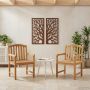 Rankomis raižyta rožių kėdė 2 pcs Natūrali 58 x 60 x 90 cm