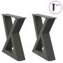 Kavos staliuko kojos, 2 vnt., antracito spalvos, 40x(30-31,3) cm, plienas