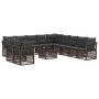 Sodo Sofų Rinkinys 12 pcs Pilka poliratanas