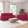 Sofos komplektas 2 pcs Vyno raudona Aksomas